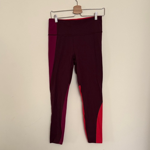 Athleta Pants - Athleta Powervita Colorblock Leggings - Medium - Hyper Focused 7/8 Tight.